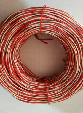 镀锡纯铜电话跳线HV2x0.5红白蓝白100米双绞电话跳线电信机房专用