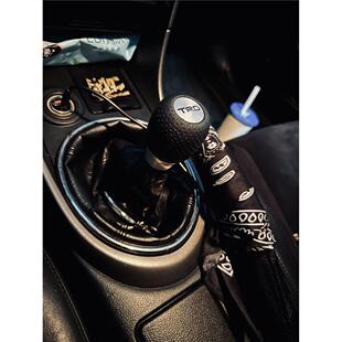 汽车通用档头TRD改装排档头5档手动自动档把头个性真皮排挡杆金属