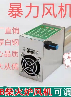 气化炉鼓风机家用柴火灶小型电动双风扇风机家用无烟灶usb烧烤