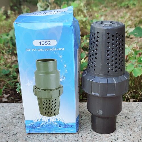底阀圆孔式UPVC塑料水泵底阀DN15/20/25/32/40单向逆止回阀