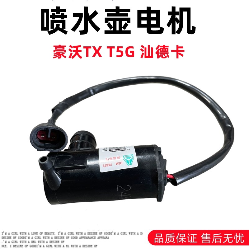 适配重汽汕德卡豪沃TX豪沃T5G原厂喷水壶电机喷水马达玻璃水电机