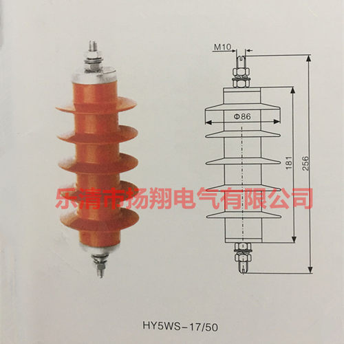 10KV氧化锌避雷器 HY5WS-17/50避雷器 (三只一组)户外高压 防雷器