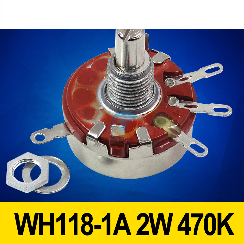 固态调压器SSVR专用单圈合成碳膜电位器单联WH118-1A 2W 470K WTH