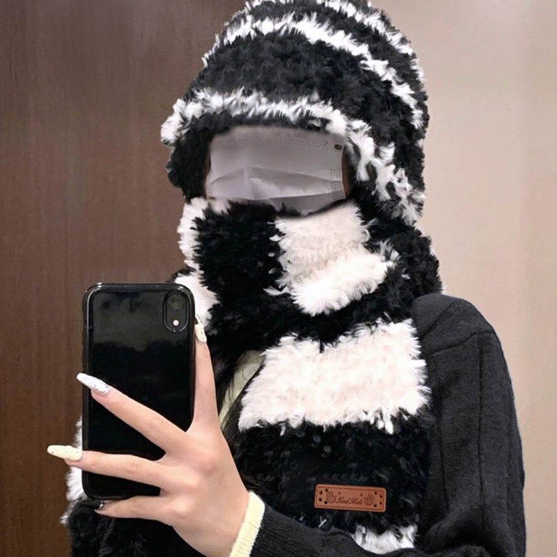 裘皮绒皮草线手工编织diy围巾帽子材料包手织毛线毛绒冬季女礼物