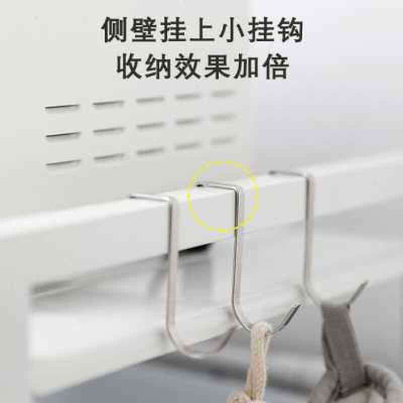 霜山微波炉置物架免打孔厨房整理架伸缩架铁艺Q台面烤箱架收纳架o