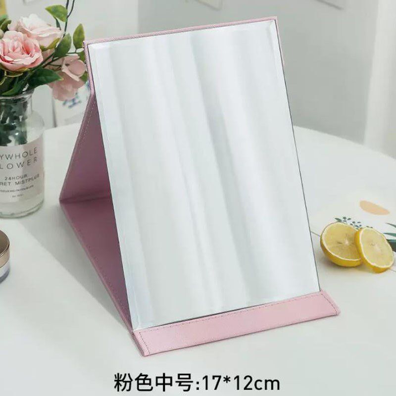 镜子化妆镜折叠台式便携随身高清学生宿舍公主女R大小号桌面梳妆