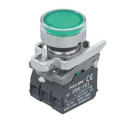 XB4-BW3462 XB4-BW33B5带灯 自复位按钮开关 红色 带1常闭