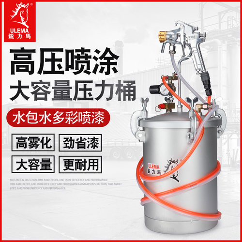 水包水多彩漆喷枪油漆大理石乳胶漆气动喷涂机涂料包砂喷抢压力桶