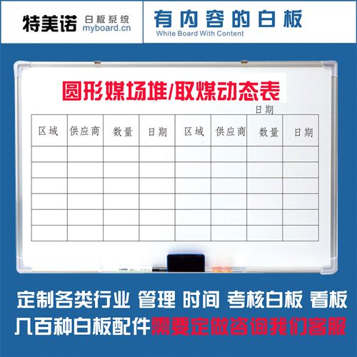 挂式白板业绩榜墙贴新品白板磁挂式可擦硬w白板车间生产管理看板