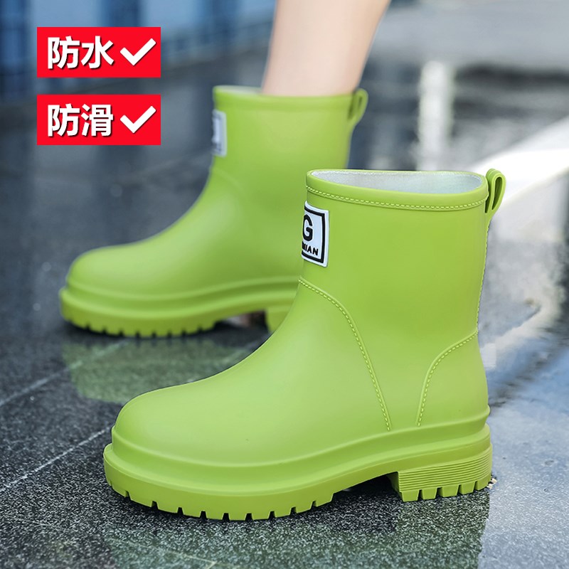 雨鞋女款2025新款夏季水鞋防水防滑雨靴成人厚软底不累脚套鞋胶鞋