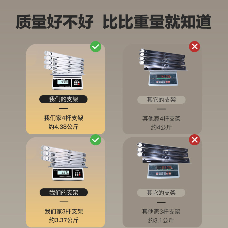 户外伸缩晾衣架折叠o晾衣杆阳台外室外晾衣杆不锈钢推拉晾衣晒衣