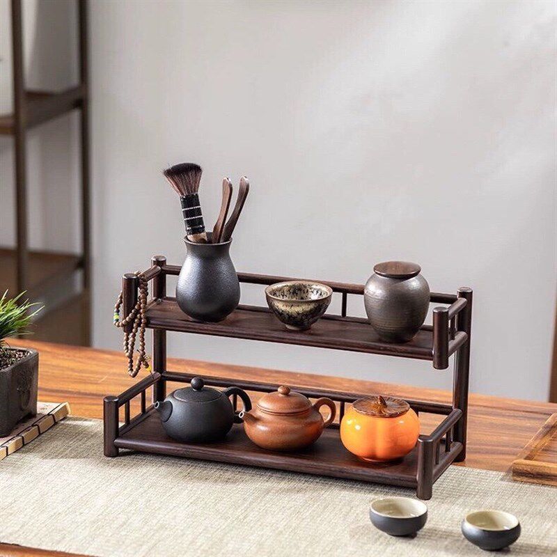 茶具收纳架咖啡桌置物q架茶桌茶台茶室茶杯沥水架家用杯子放置架