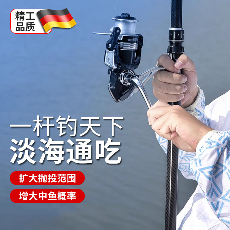 海杆超硬碳素大物轻松远投抛竿巨物海钓专用路亚钓鱼全套装备配件图片