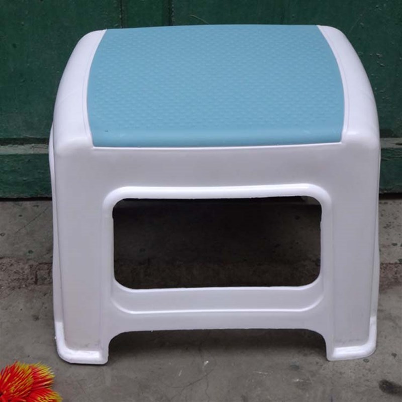 中号休闲时塑料加厚凳双色28长方凳198防滑圆矮凳换鞋浴室用小凳