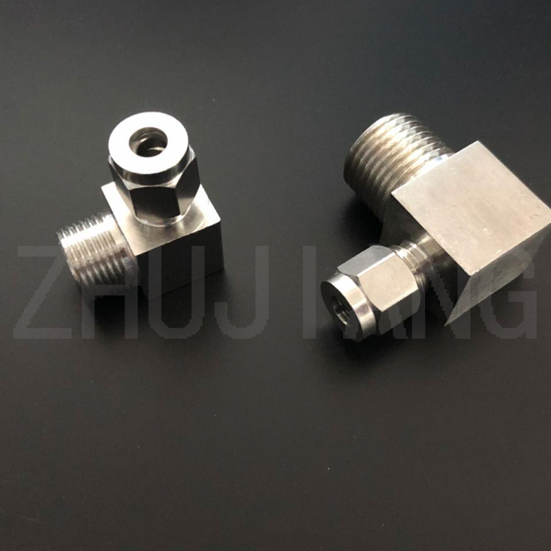 304不锈钢卡套弯头终端卡套接头直角弯头卡套式弯头终端