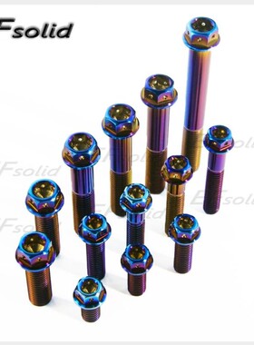 EFsolid 钛合金内外六角烧蓝螺丝M1050-90mm大辐射卡钳固定螺丝