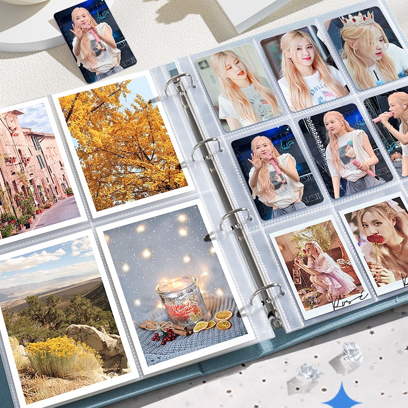 A4收纳九宫格卡册相册透明内页追星爱豆专辑小卡生写明信片收纳册