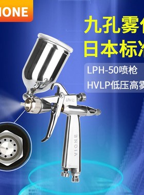 台湾vione细致LPH-50低压高雾化HVLP喷枪汽车修补小型气动口径选