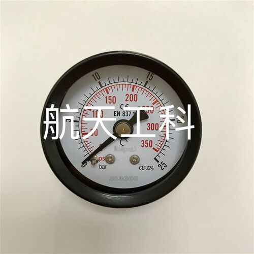 轴向压力表 40mm 型号Y-40-Z 压力 25BAR 350PSI 螺纹 美制1/8NPT