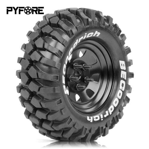 PYFORE遥控车1/10攀爬轮胎直径110mm NT4乌尼莫克TRX4 FMS W147