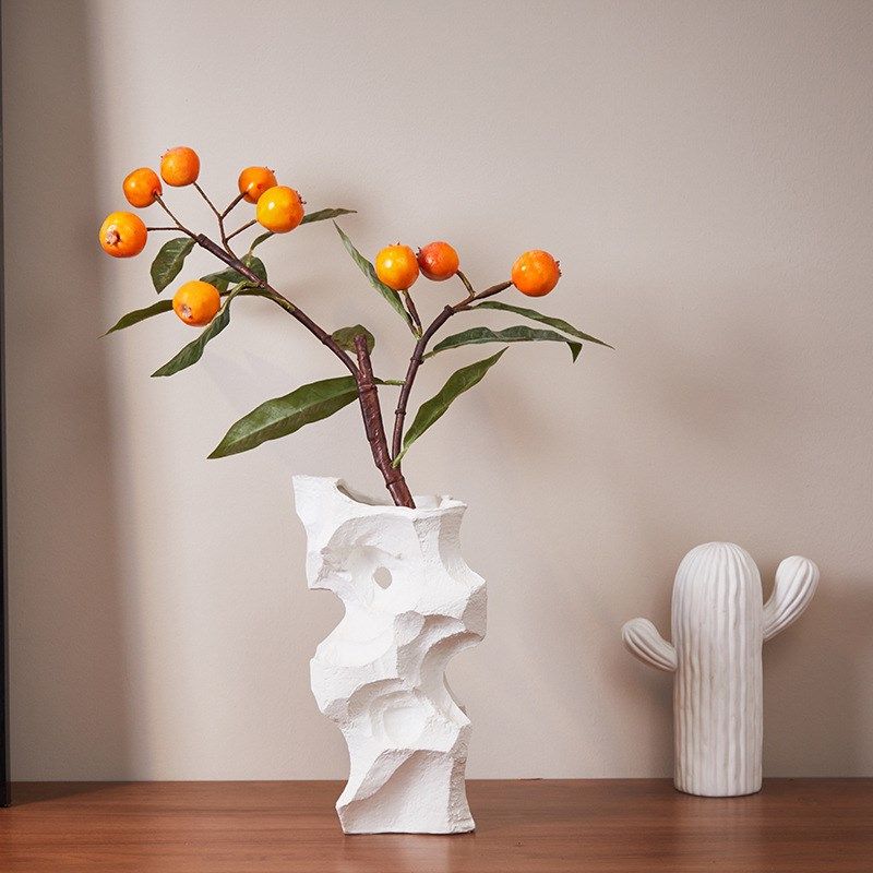 新款仿真果实带叶圆枇杷果树枝酒店样板间家居装饰假花艺术摆件