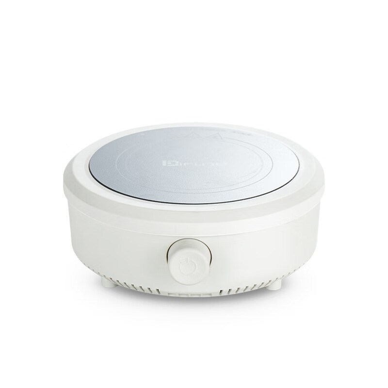 IFUDO家用迷你电陶炉电茶炉不挑锅玻璃锅陶瓷锅圆形茶炉800W白色