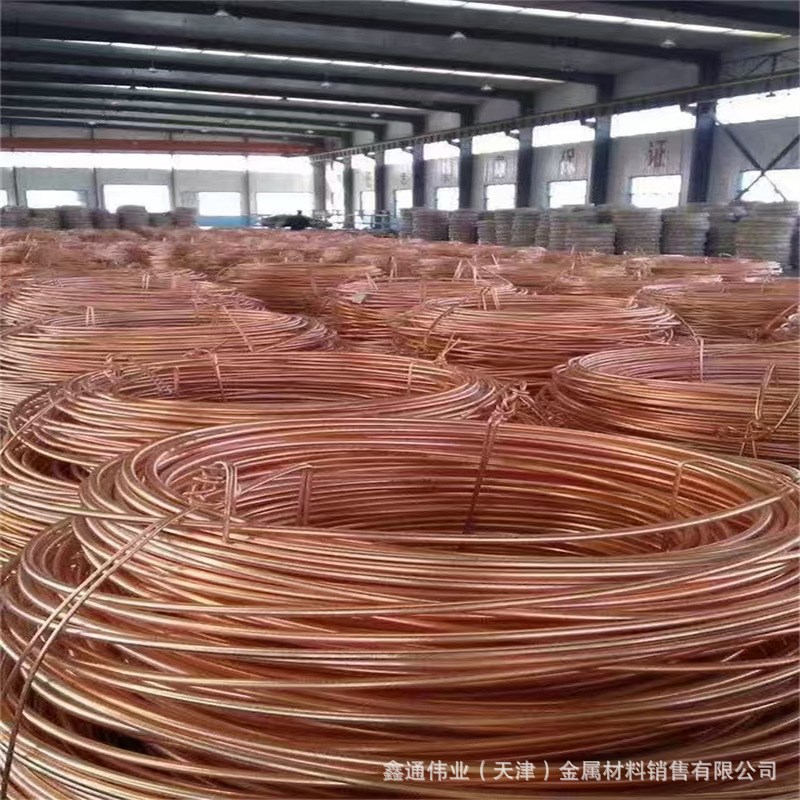 T2紫铜盘管 薄壁紫铜管TP2换热器螺纹管毛细管