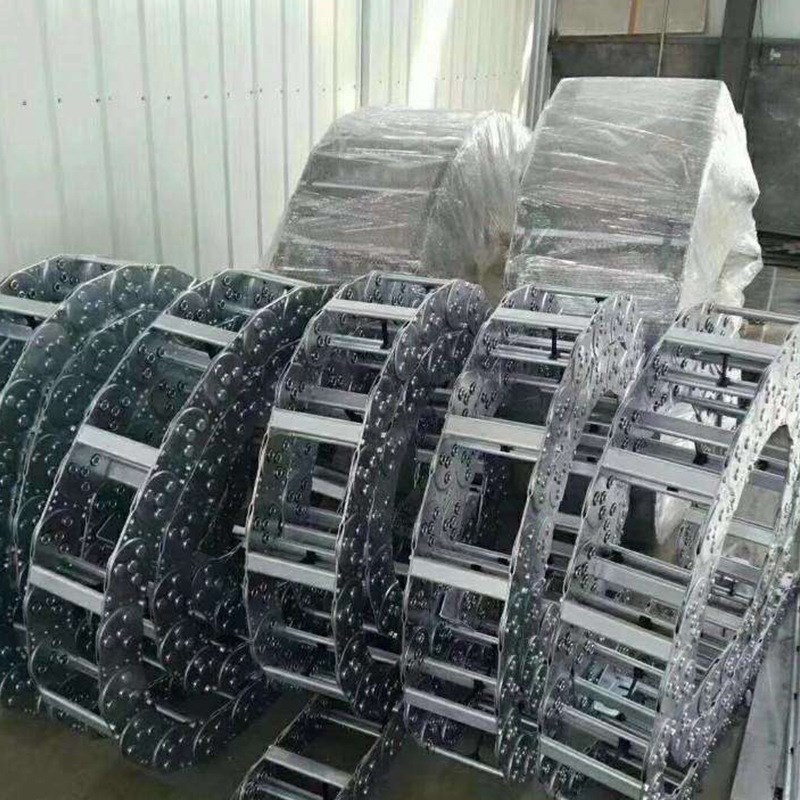宁波TL钢铝钢制拖链 镀锌金属坦克链304不锈钢坦克链 全封闭拖链