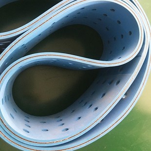 裱纸机天蓝色打孔带 双面橡胶中间尼龙打孔皮带 纸品包装行业皮带