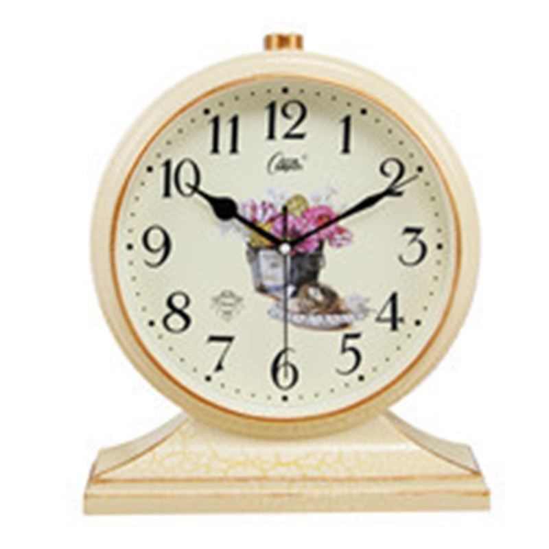 康巴丝欧式复古座钟田园客厅钟表创意床头时钟卧室静音台钟石威东
