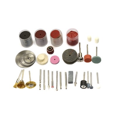 电磨机配件 242件木盒套装 电磨头切割打磨抛光打磨头组合装
