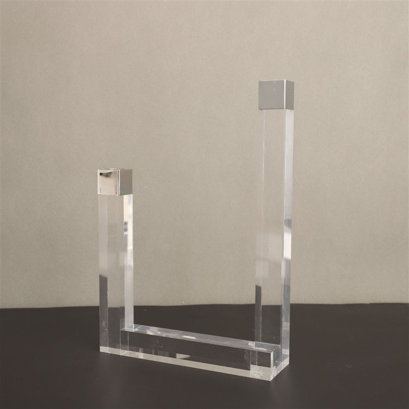 现代简约亚克力透明烛台摆件样板房卧室书房桌面客厅玄关饰品摆件