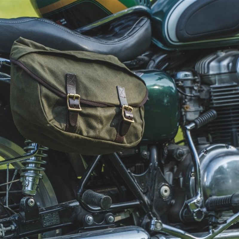 福禄车库复古机车侧通用防水边摩托车帆布挂骑马鞍