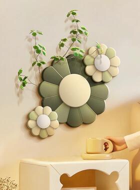 绿色花奶风小餐厅装饰油画墙面创意挂件卉客厅立OPC体砂岩众艺术