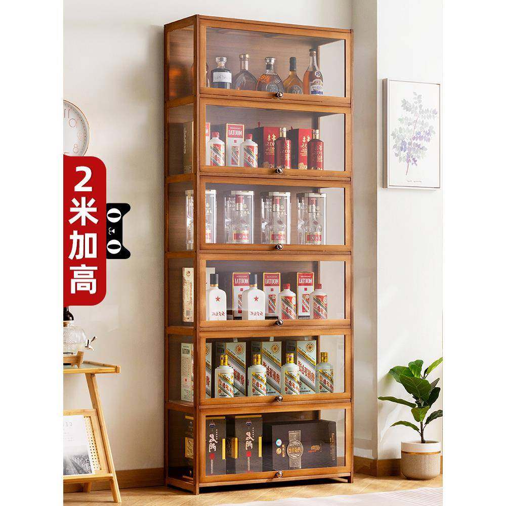 ?酒柜示柜现代简约餐边柜木网靠红UUZ小酒展架墙置物架欧式家用实