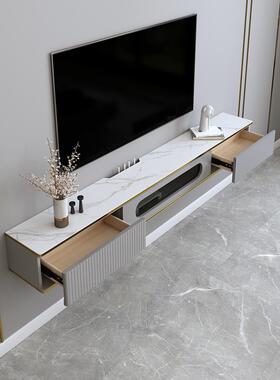 奢现式代简约悬空电视柜挂吊柜壁小轻户型客厅悬NMW挂墙上收纳柜