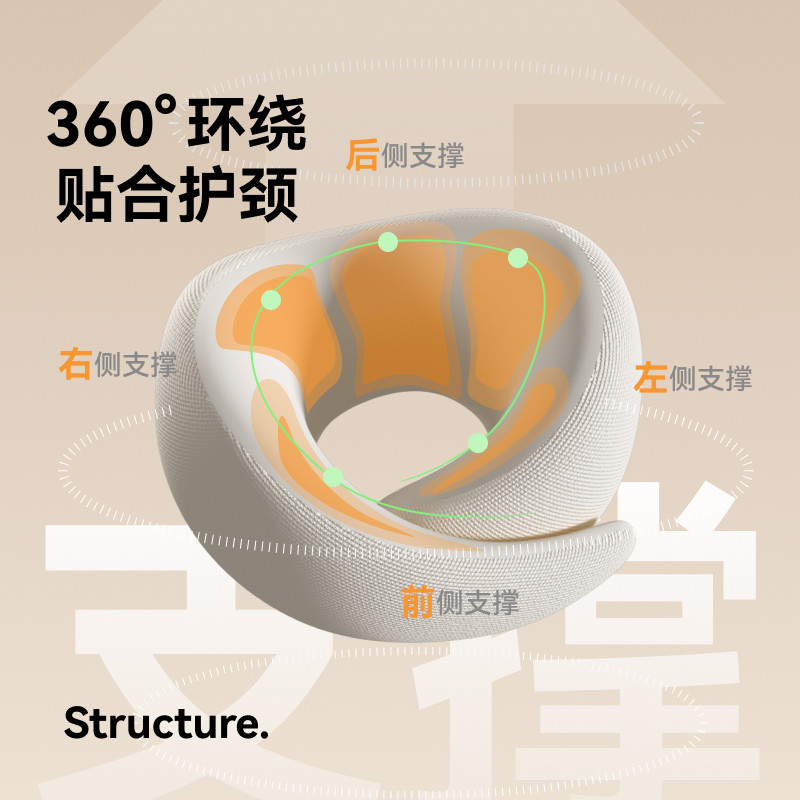 ?鸵鸟u型枕记忆棉护颈枕飞机睡觉U形枕脖枕坐车便携旅行枕脖子靠