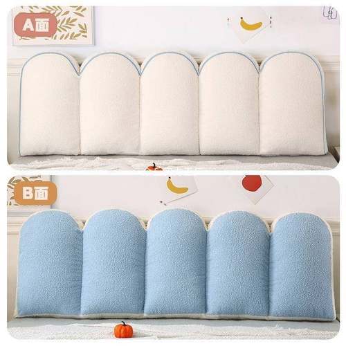 奶油双面花瓣床头软包靠网红枕床头靠垫风新款榻榻ITE米大靠可拆