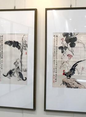 6B7作634XNG56012尺01楹38联三四开书法字对联中式挂墙装裱国画框