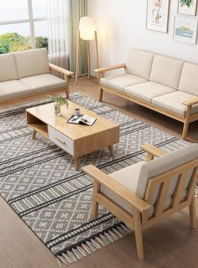 沙发全实木冬夏27353两用式木风原三人位日沙发客家具木制木沙发