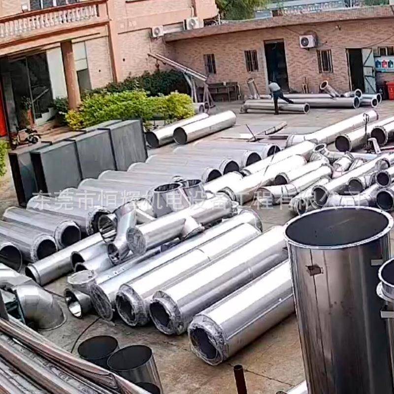 不锈钢烟CEO保囱工业囱系双层温排风统管防腐囱烟烟道