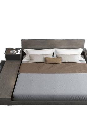 日式榻榻米床落地矮出床床带储物边柜单双人架74528阁楼房租板式