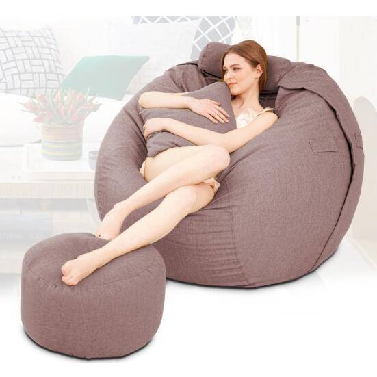 布艺简约单人创意懒人沙发休闲娱乐沙发bean bag 大卧室沙发床