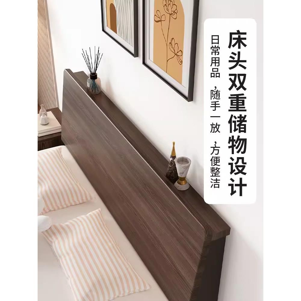 代济简双人床主卧约架出租房米经型F97TST5J单人床现床床实木床家