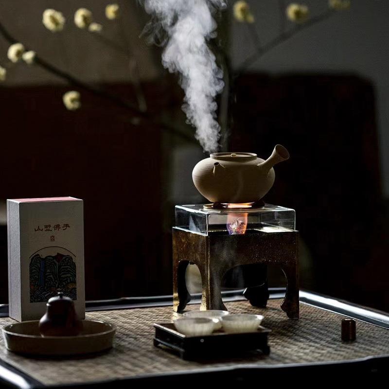 立木堂铁胎大漆金烛箔酒精炉加热烤炉中式茶家用煮器茶lmt-xksl蜡