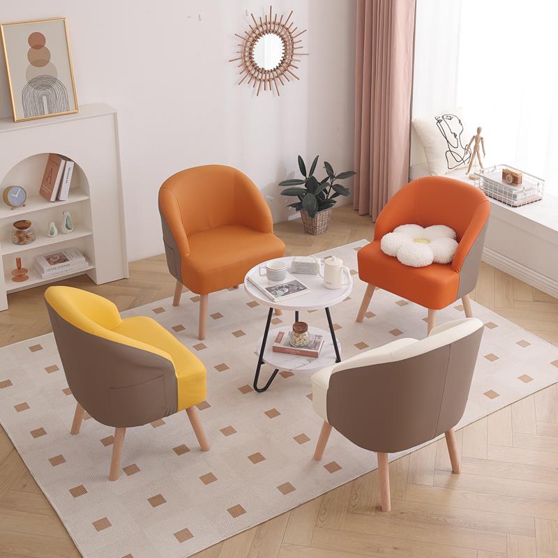 6R单人沙发椅客小谈户型房间卧室EIU懒人小沙发阳台休闲厅喝茶洽