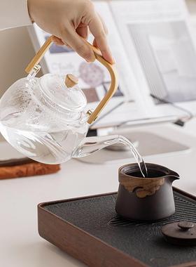 装全自茶盘一约体式烧水壶煮茶家用小型简现代排水式茶89369动具