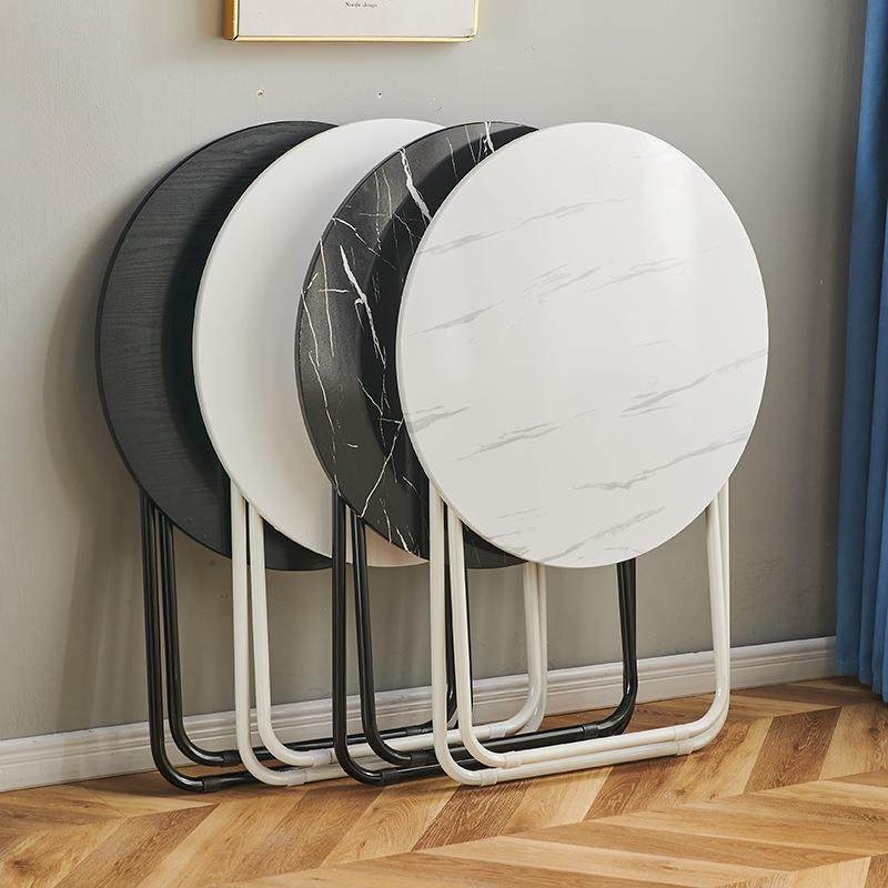 便携折桌叠圆桌EAZ饭方桌洽谈桌出租房吃小户型家用家具桌餐多功