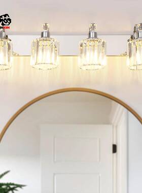 浴室灯镜灯圆形水晶罩多头K70104晶时尚卧9室洗前手间灯水具