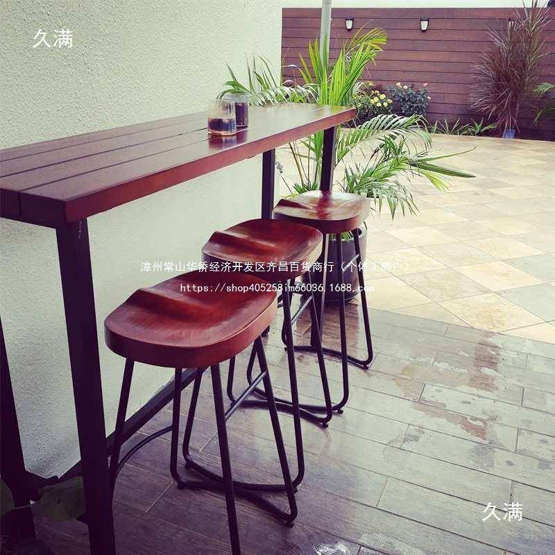 布阳茶台小桌椅户30222外桌休闲区置防腐木一桌件二椅组合三套轻